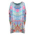 Inoa Martinique 12004 Blue Floral Short Kaftan Cover Up Martinique 12004 Short Kaftan